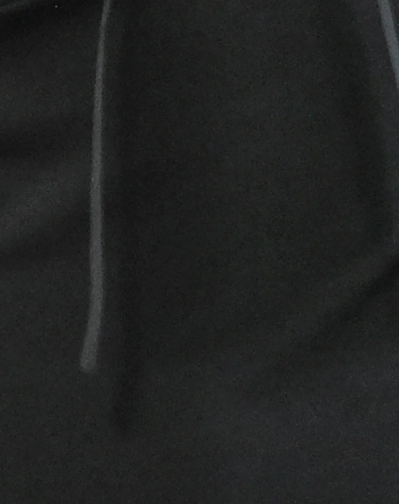 Livina Top aus Slinky Jersey Spitze Schwarz