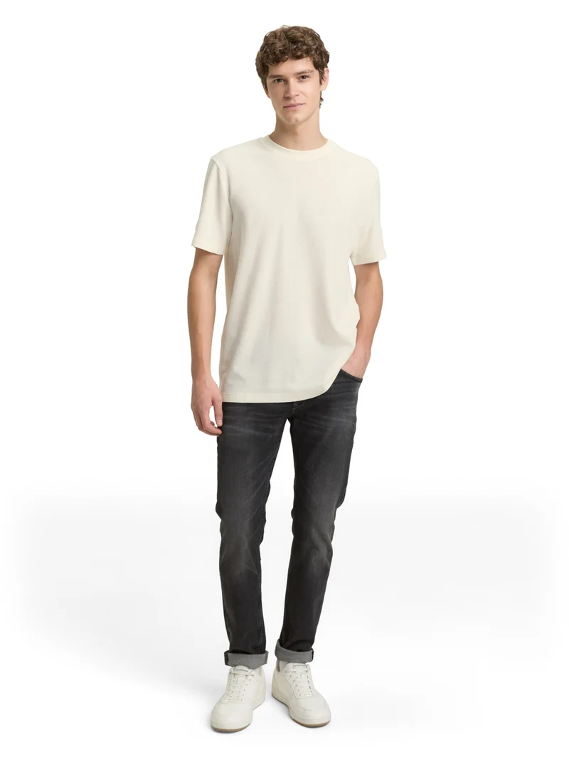 structured t-shirt, Wool White
