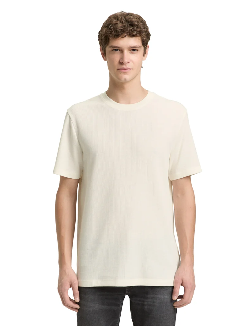 structured t-shirt, Wool White