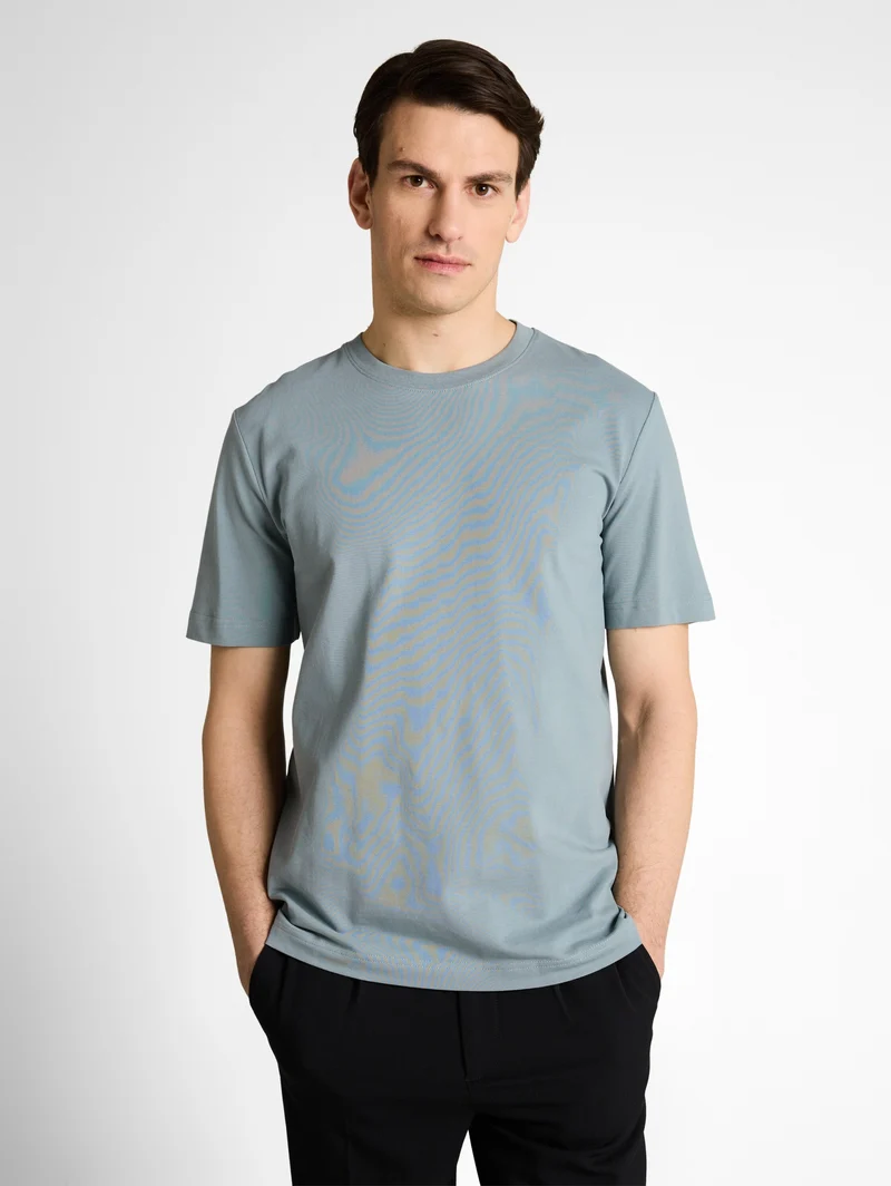 piqué t-shirt, grey mint