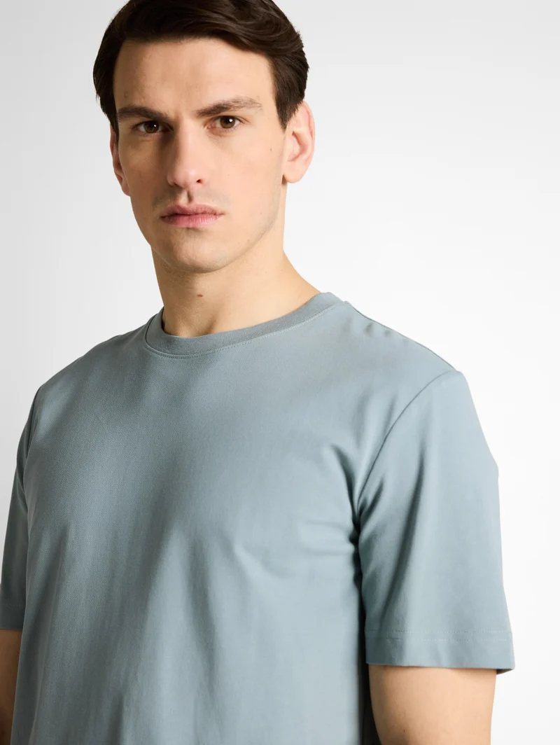 piqué t-shirt, grey mint