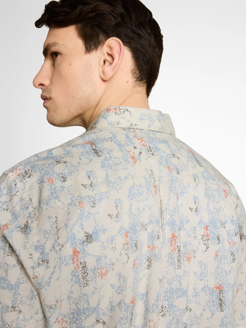 comfort printed shirt, offwhite structure design