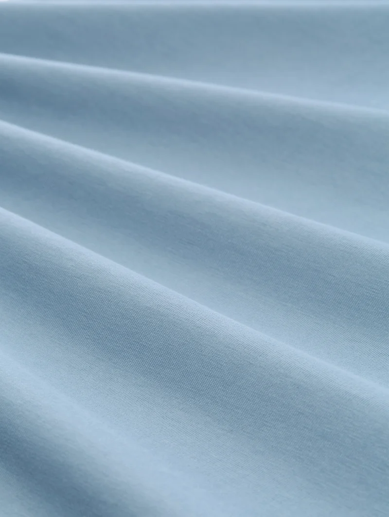 printed stand-up collar polo, mountain spring blue