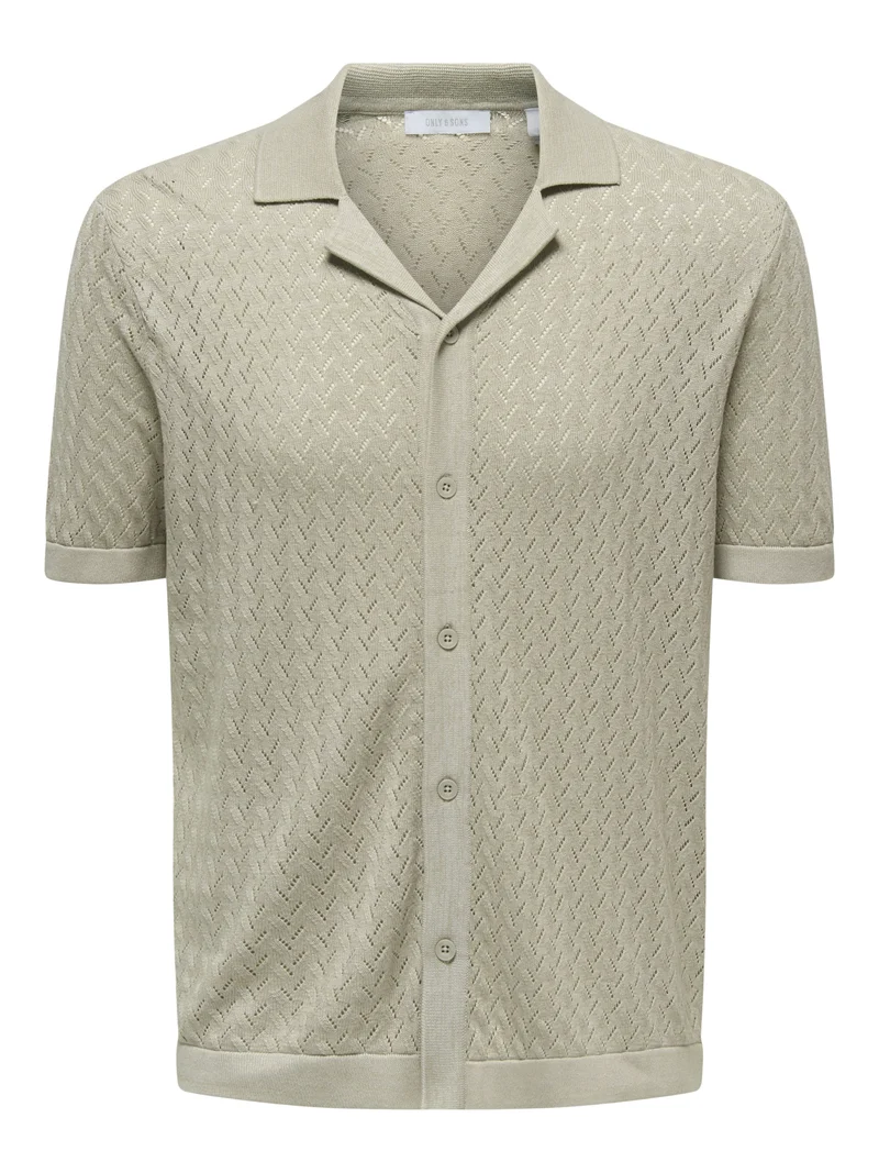 ONSSANTO REG SS RESORT SHIRT KNIT F, Pure Cashmere