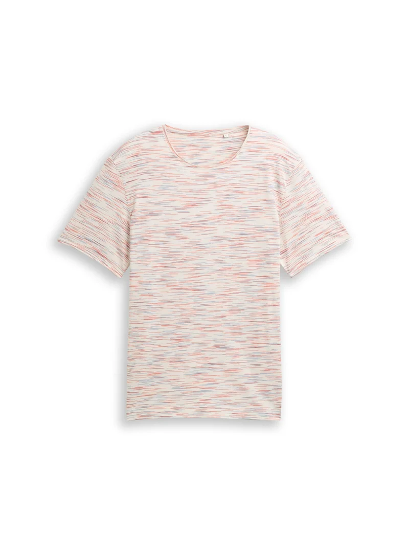 spacedye t-shirt, white orange blue multi inject