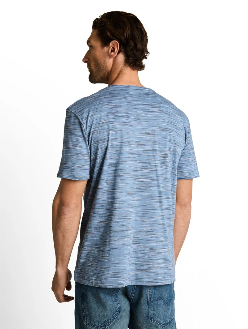 spacedye t-shirt, blue multicolor inject