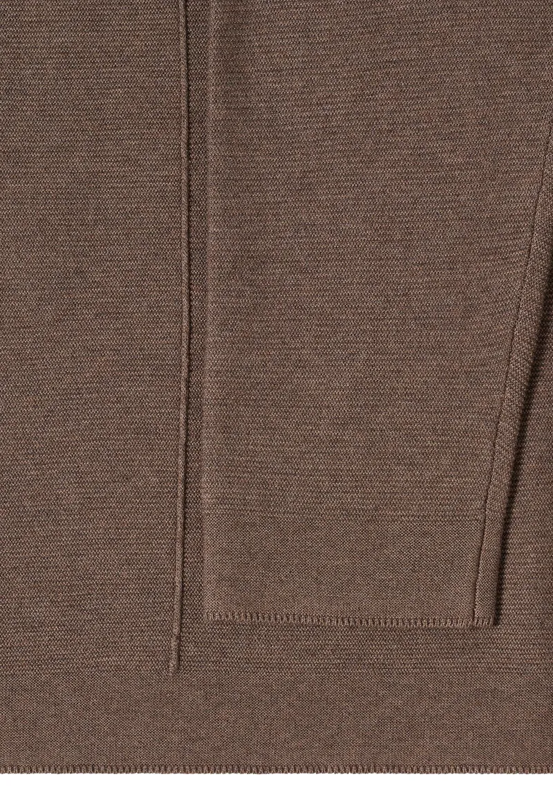TOS_Structured V-neck, coffee taupe