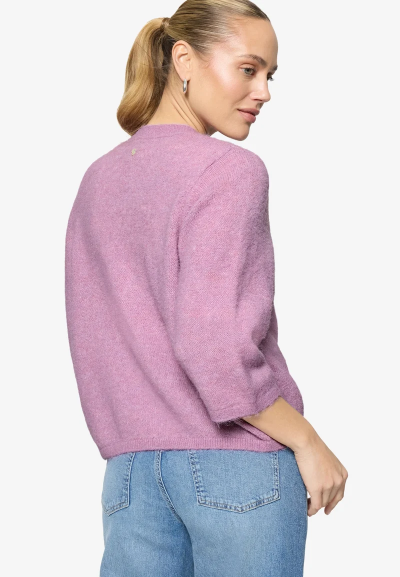 Strickjacke Kurz 3/4 Arm, Lilac Melange