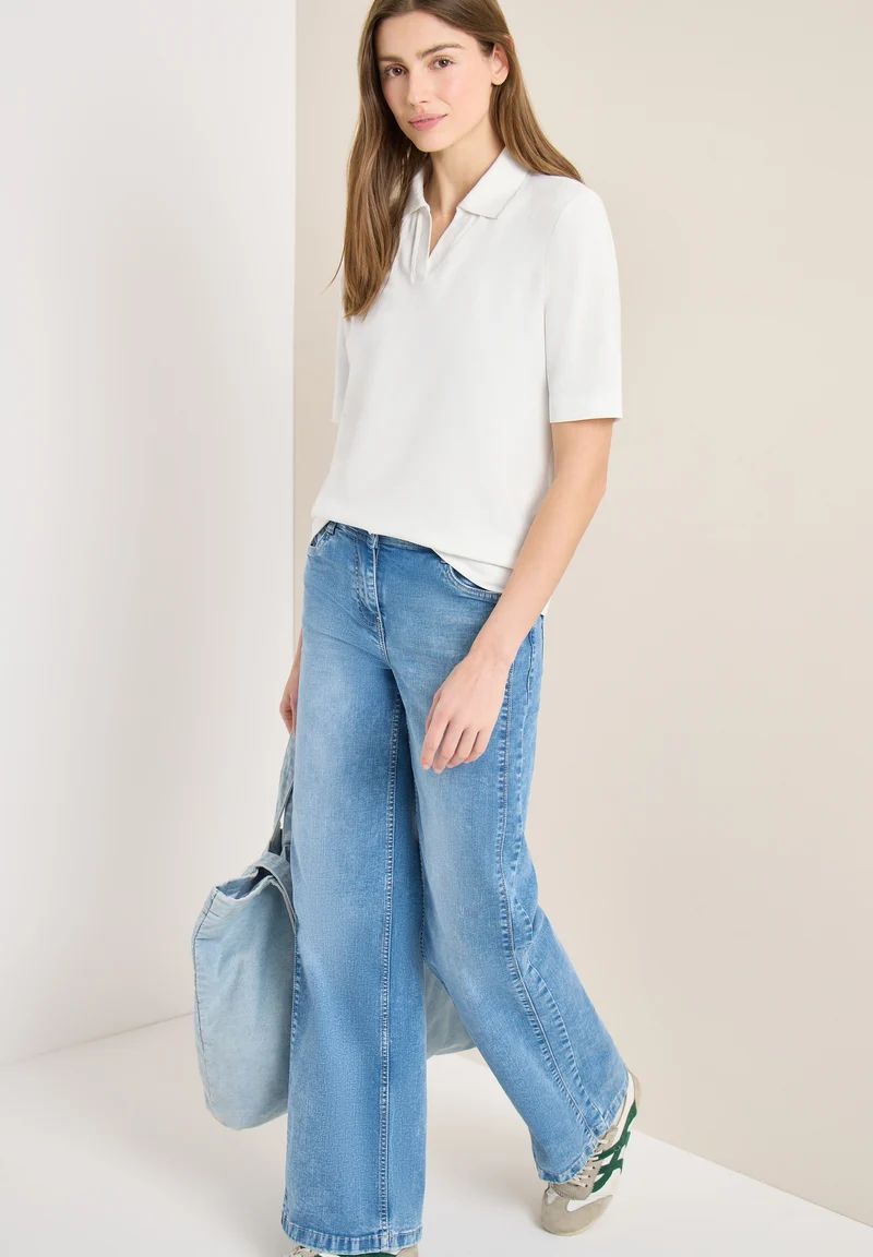 Piquée Polo Shirt, vanilla white
