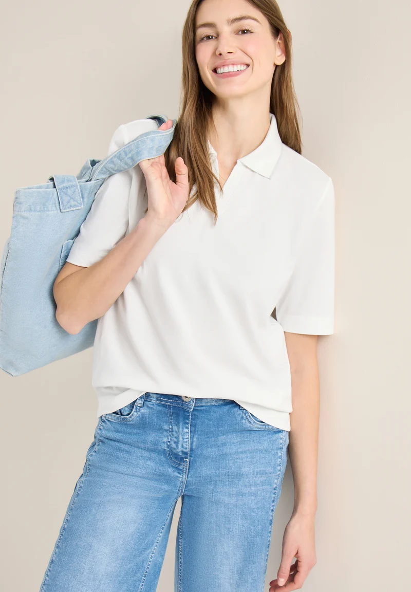 Piquée Polo Shirt, vanilla white