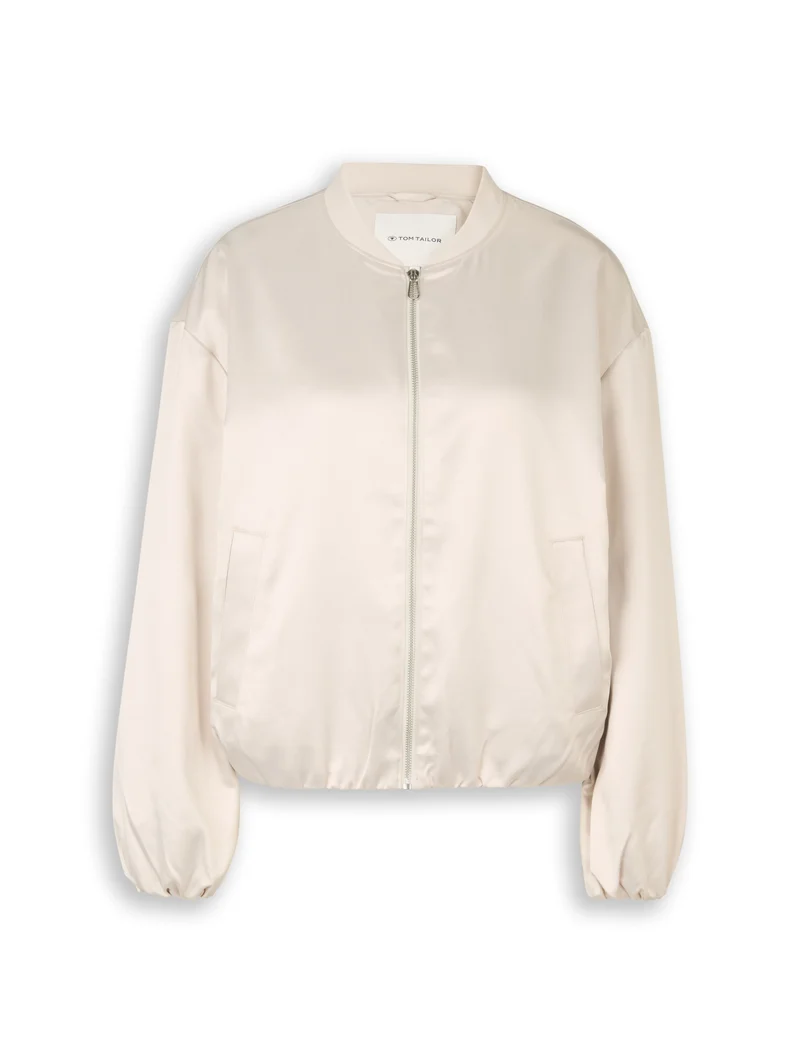 feminine blouson, sand stone beige