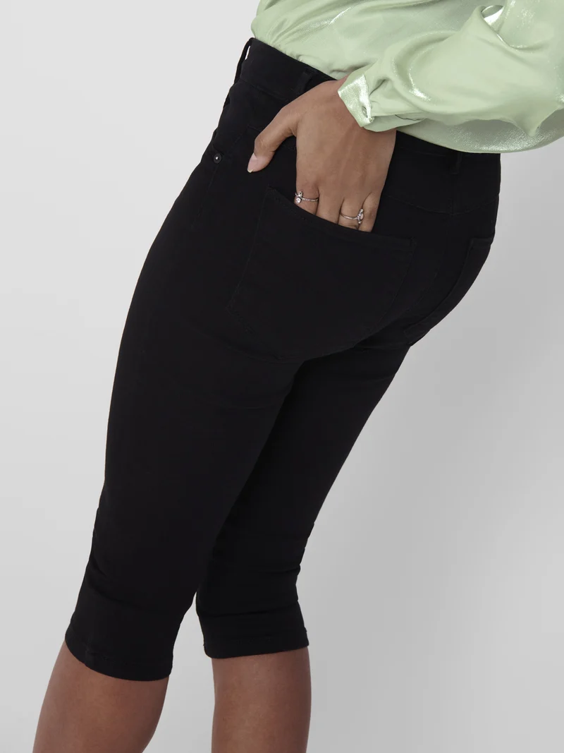 ONLRAIN LIFE REG SK KNICKERS DNM NO, Black
