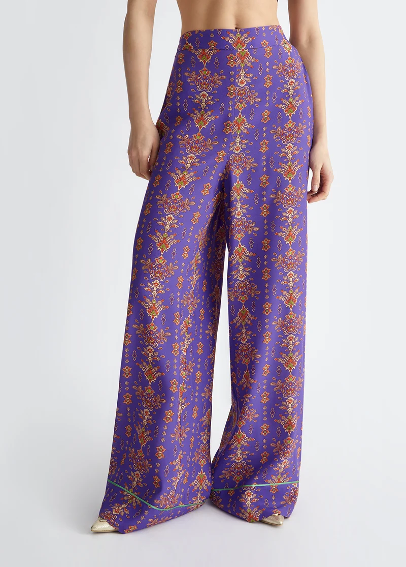 Wide-Leg Trousers with Print