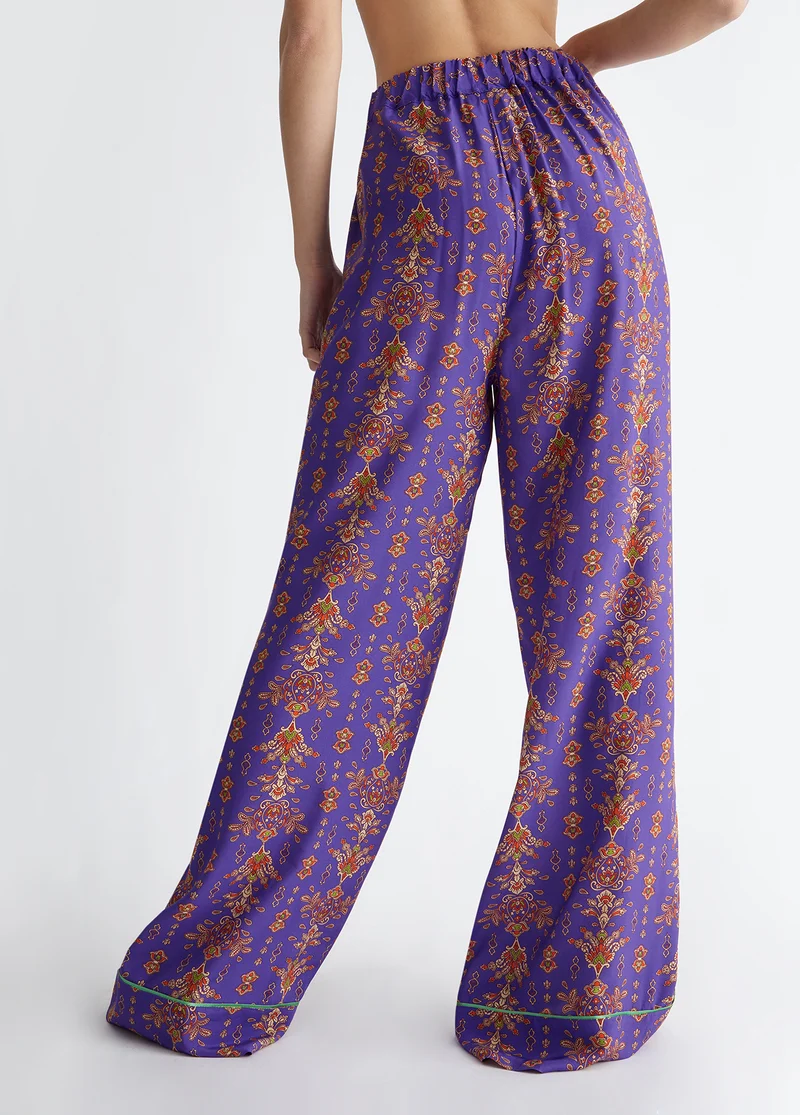 Wide-Leg Trousers with Print