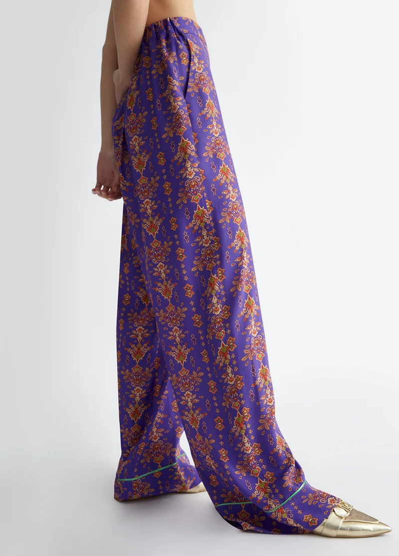 Wide-Leg Trousers with Print