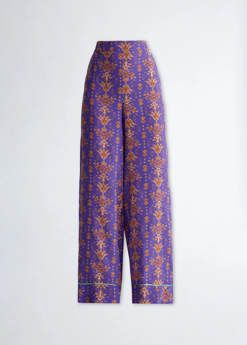 Wide-Leg Trousers with Print