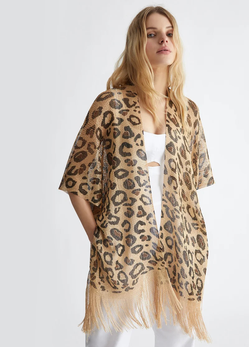 Animal-print gilet