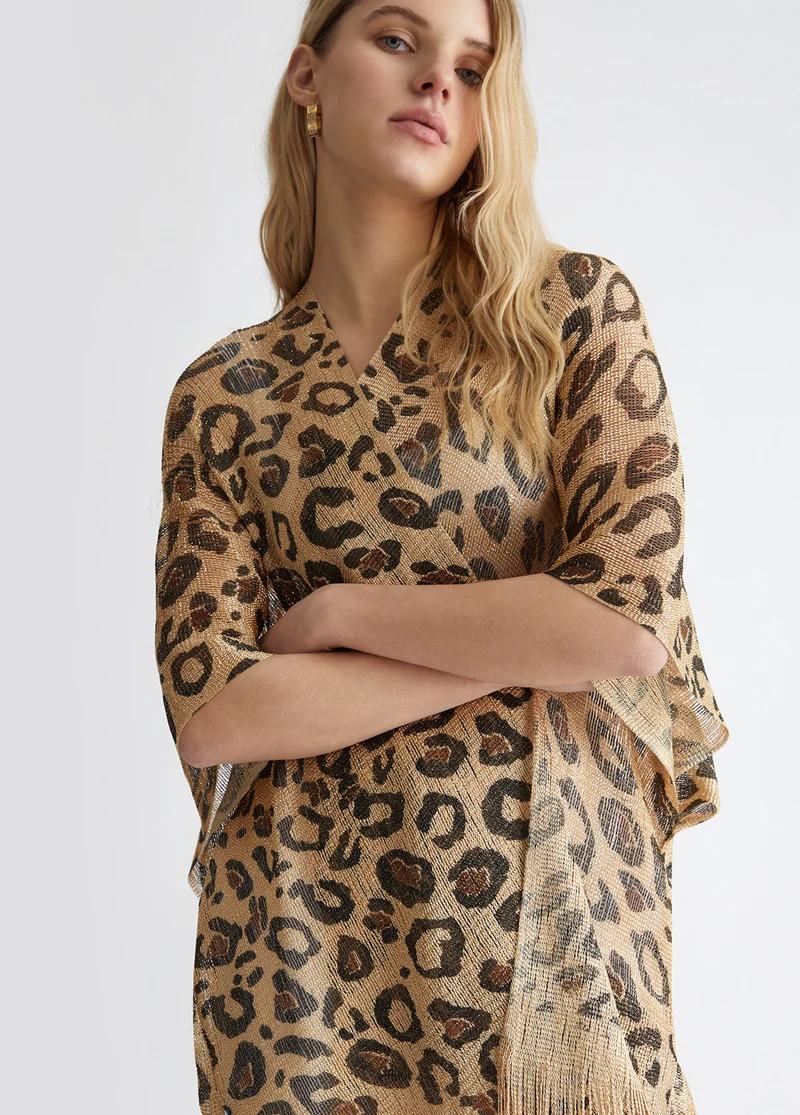 Animal-print gilet