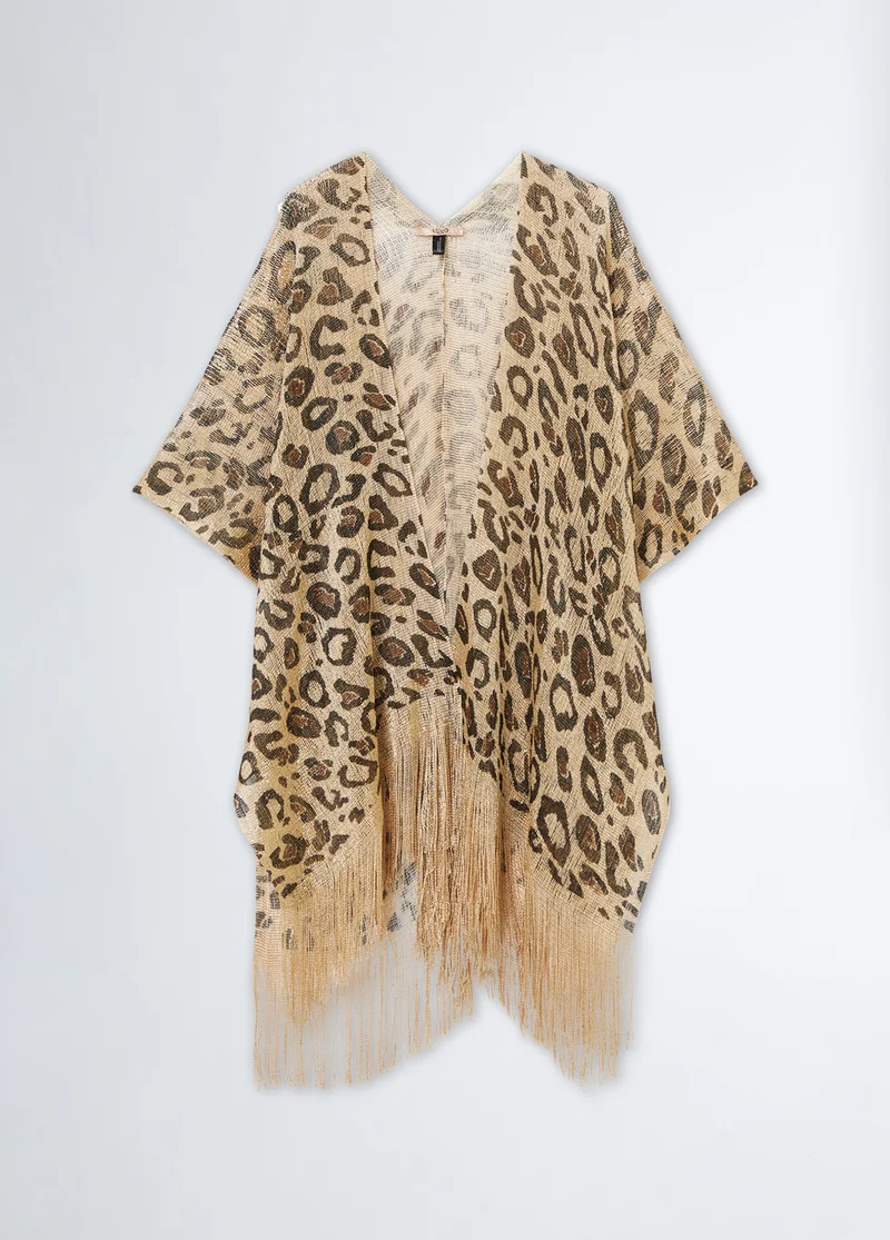 Animal-print gilet