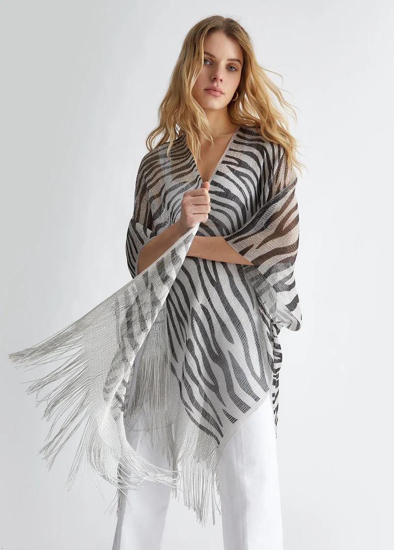 Zebra-print gilet