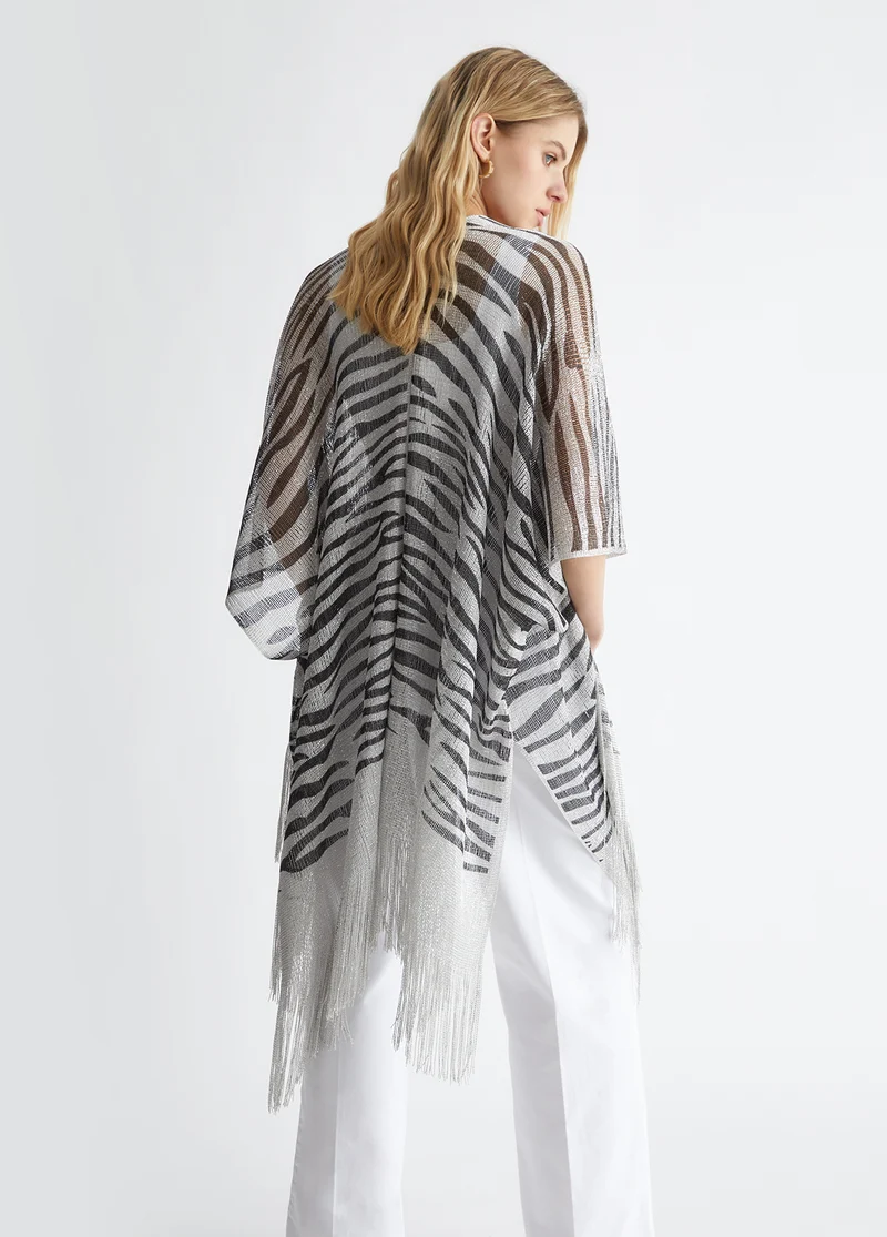 Zebra-print gilet