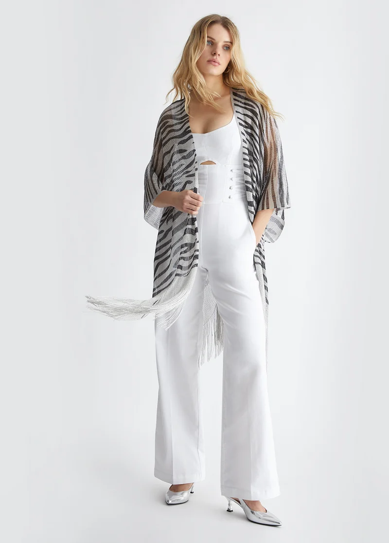 Zebra-print gilet