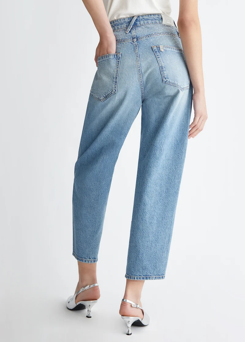 Boyfriend Jeans with Rhinestones