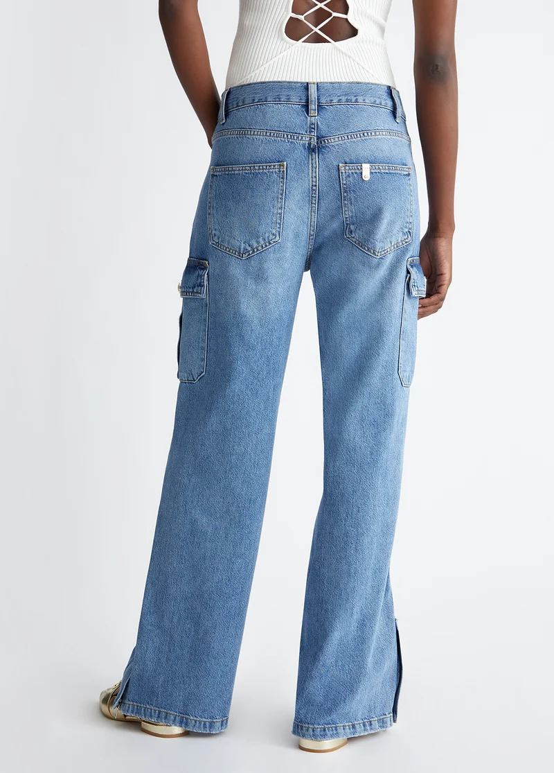 Flared Cargo Jeans