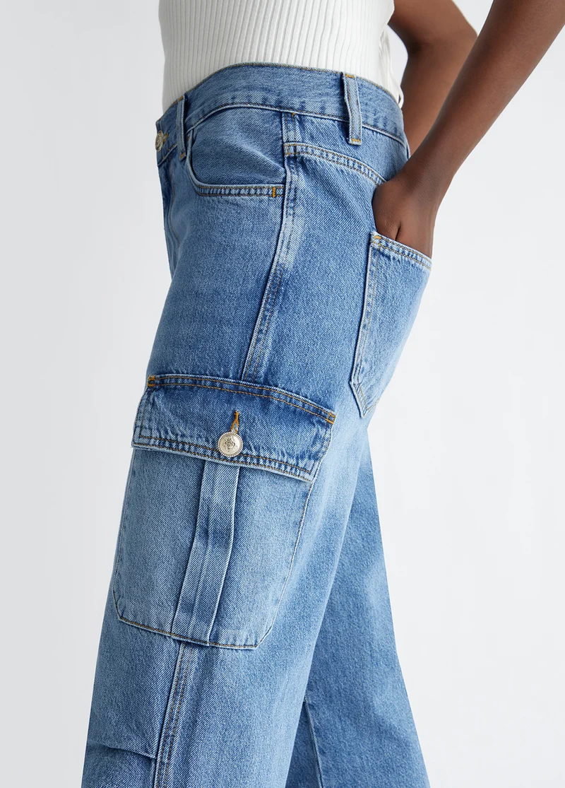 Flared Cargo Jeans