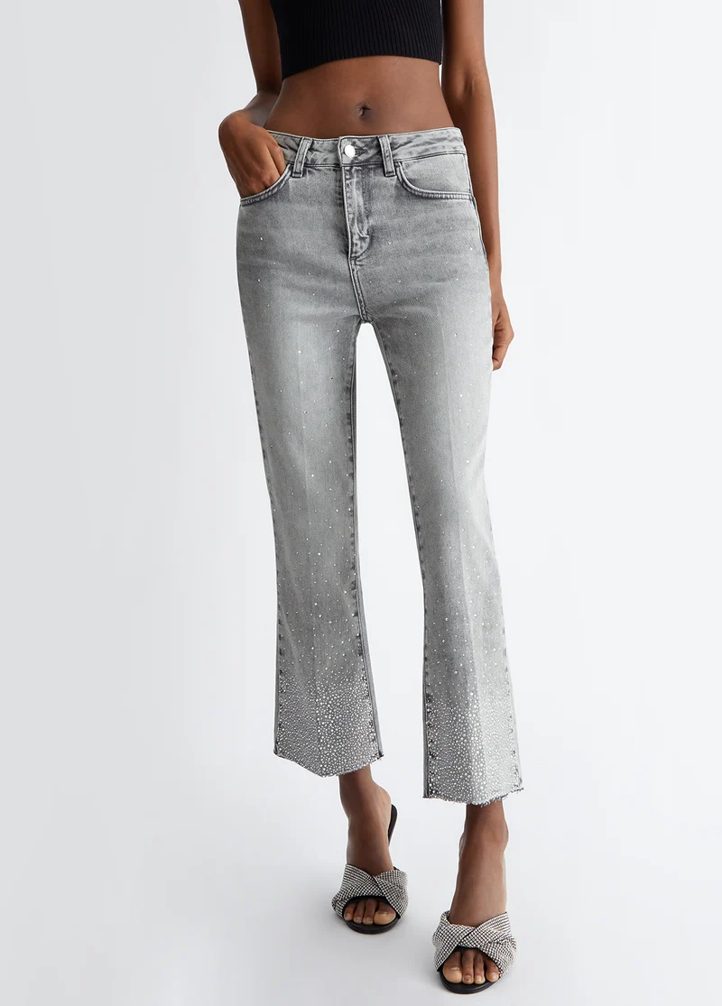 Cropped Bootcut Jeans