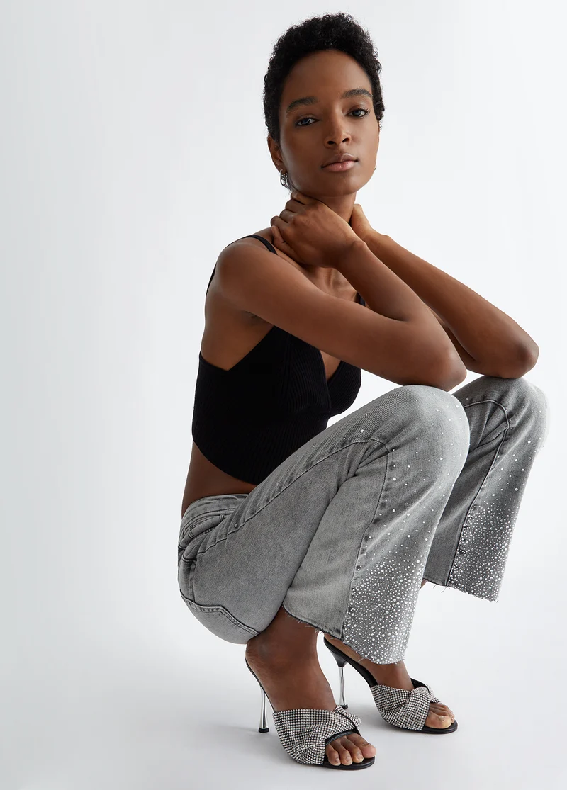 Cropped Bootcut Jeans