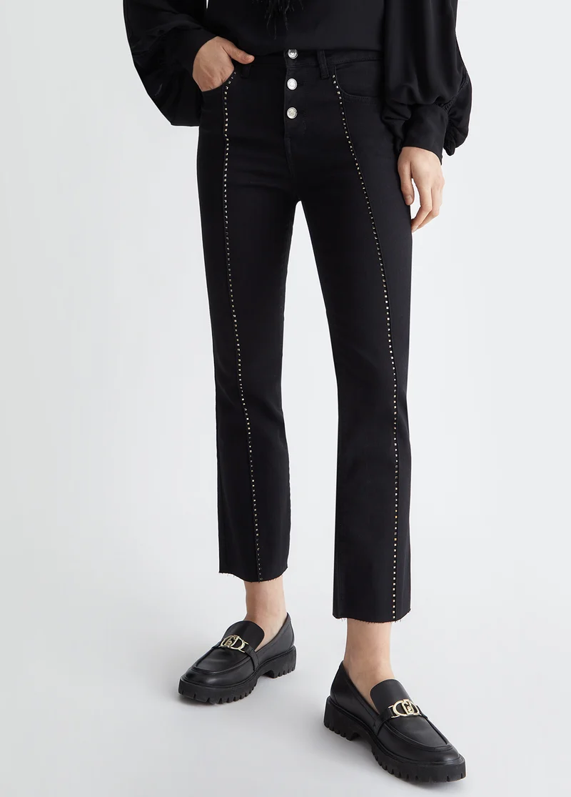 Flared Jeans with Gemstones