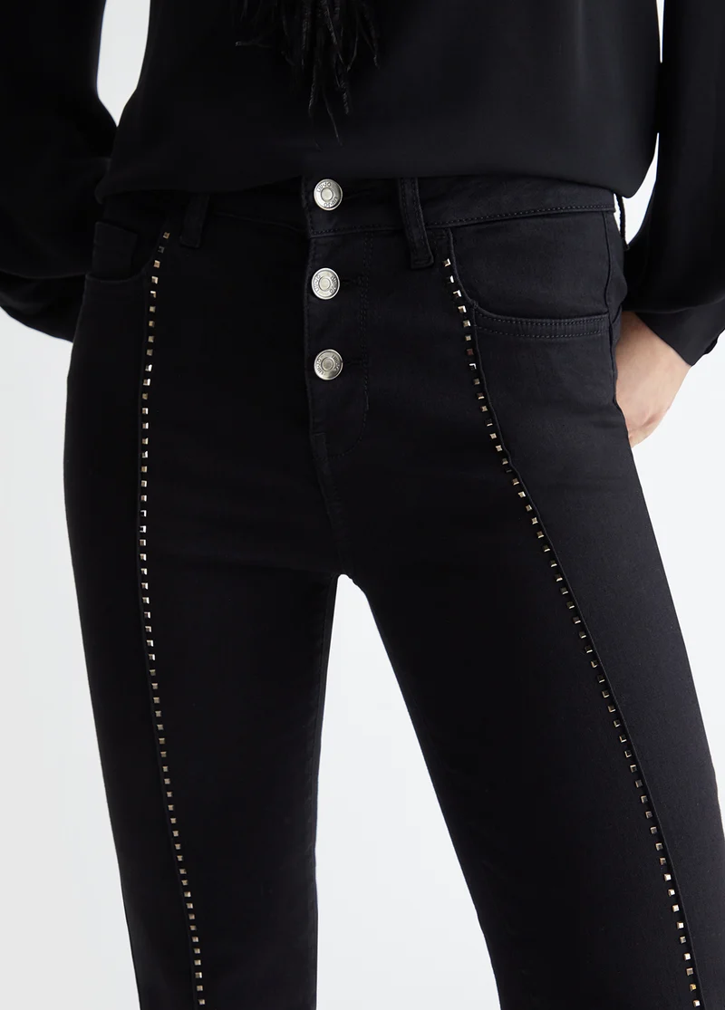 Flared Jeans with Gemstones