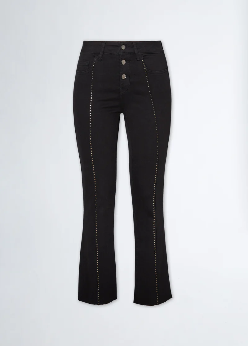 Flared Jeans with Gemstones
