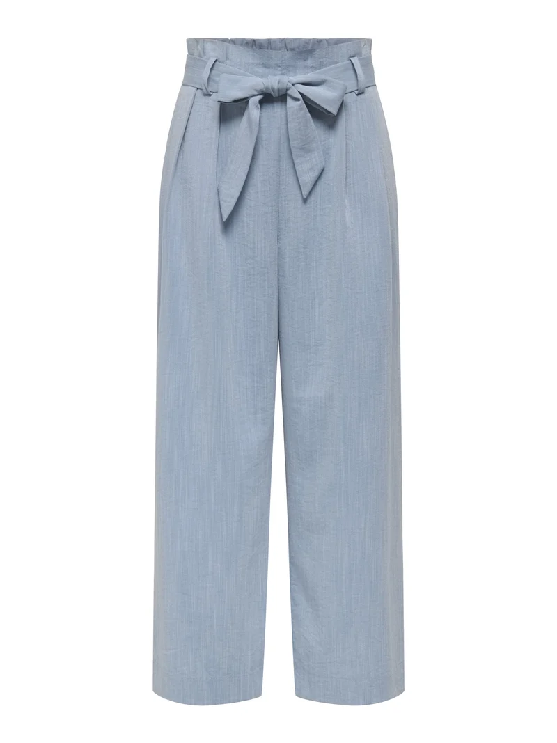 ONLMARSA SOLID PAPERBAG PANT WVN NO, Faded Denim/MELANGE