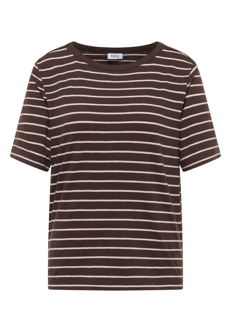 NOS Striped Slubyarn Shirt, macchiato brown