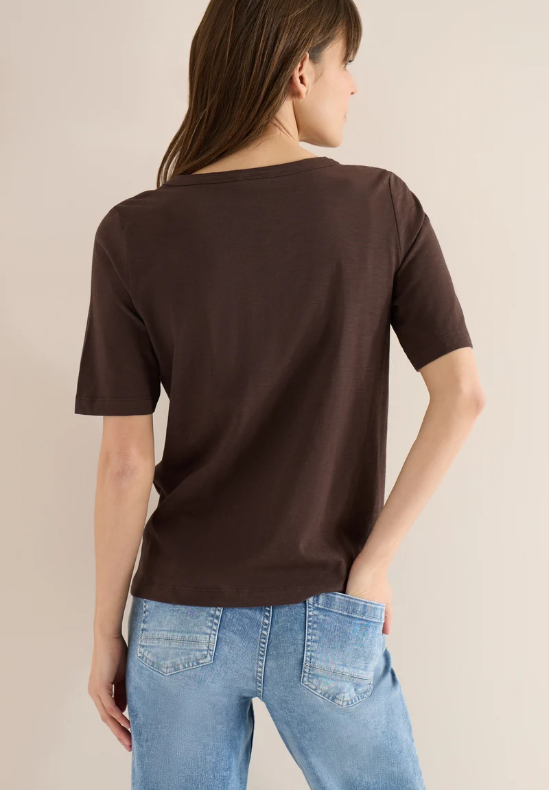 NOS Solid Slubyarn Shirt, macchiato brown