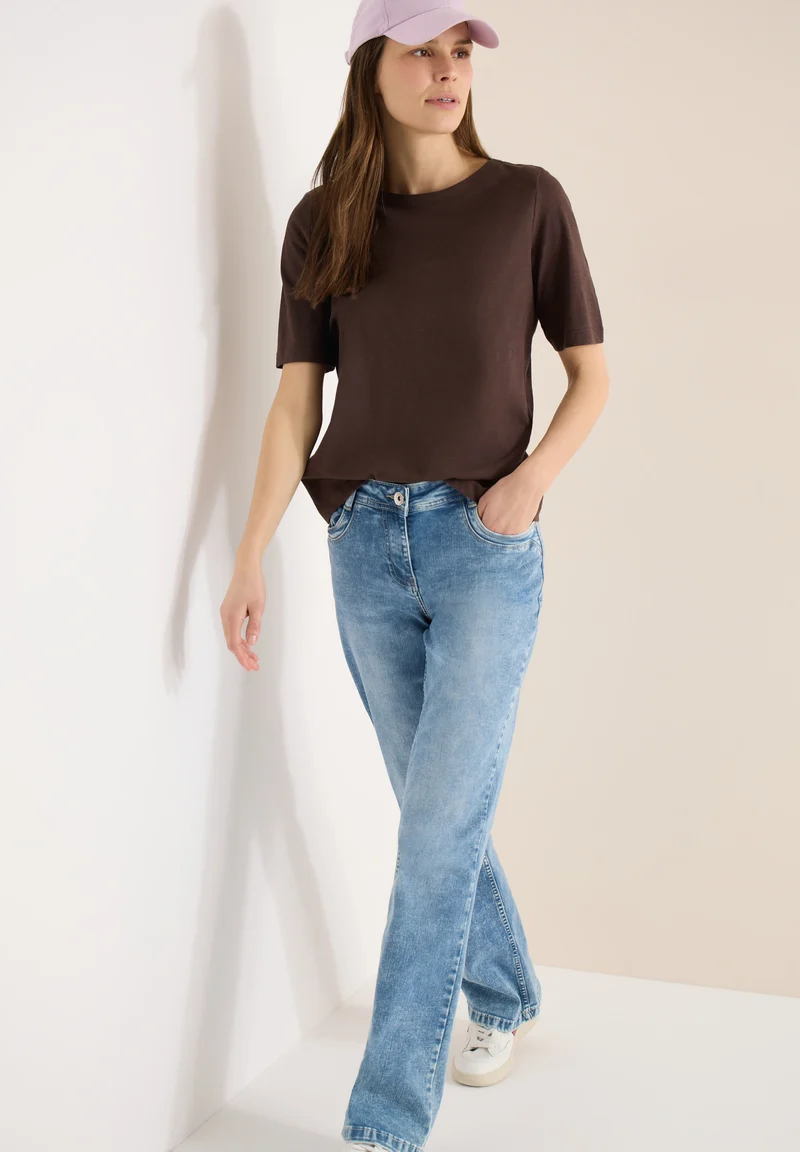 NOS Solid Slubyarn Shirt, macchiato brown