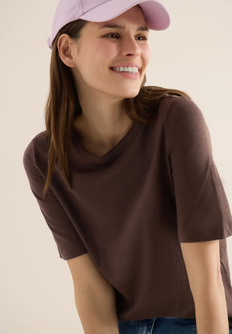 NOS Solid Slubyarn Shirt, macchiato brown