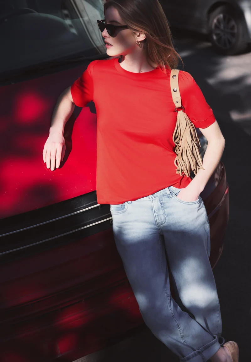 LTD QR_Studio_jersey shirt w.p, torch red