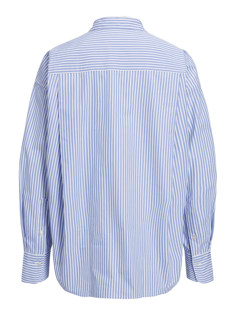 JXJAMIE LS RELAXED POPLIN SHIRT WVN, Navy Blazer/Stripes