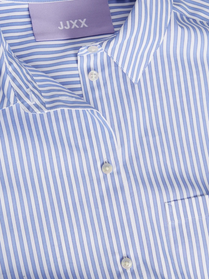 JXJAMIE LS RELAXED POPLIN SHIRT WVN, Navy Blazer/Stripes