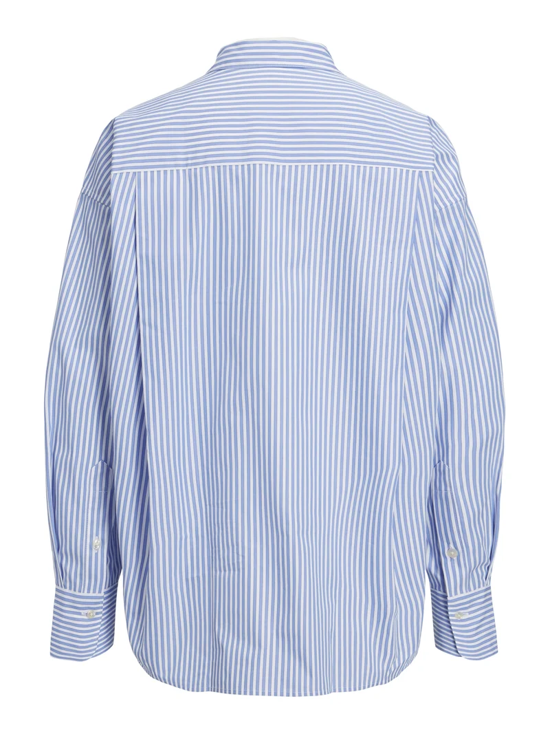 JXJAMIE LS RELAXED POPLIN SHIRT WVN, Navy Blazer/Stripes