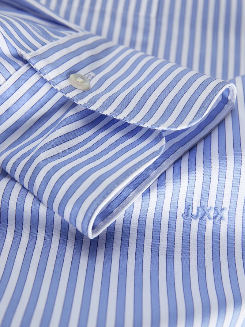 JXJAMIE LS RELAXED POPLIN SHIRT WVN, Navy Blazer/Stripes
