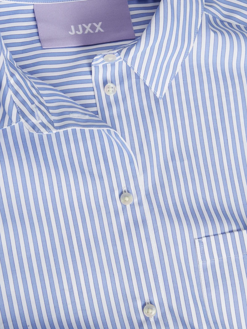 JXJAMIE LS RELAXED POPLIN SHIRT WVN, Navy Blazer/Stripes
