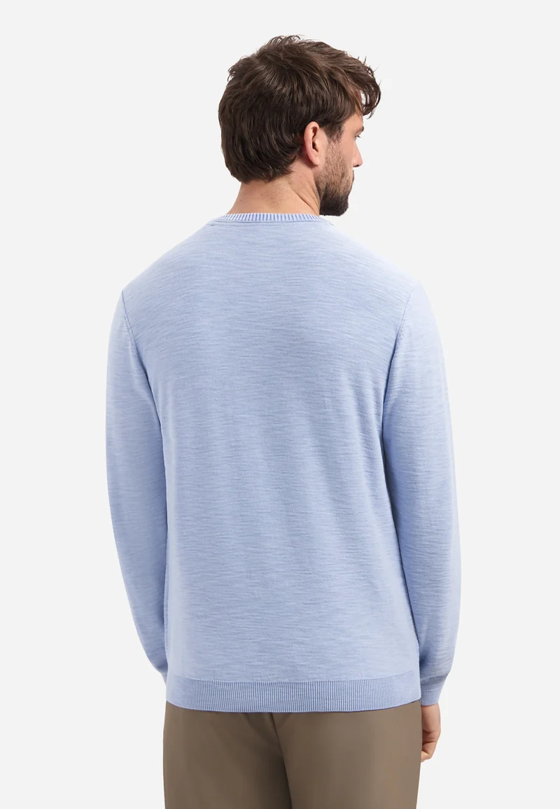 Pullover Crewneck Garment Dyed + Stone Washed, Blue