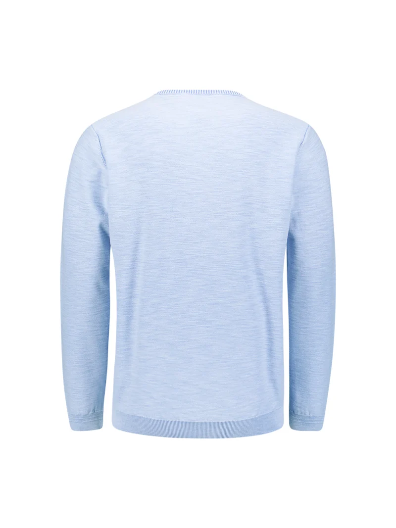 Pullover Crewneck Garment Dyed + Stone Washed, Blue