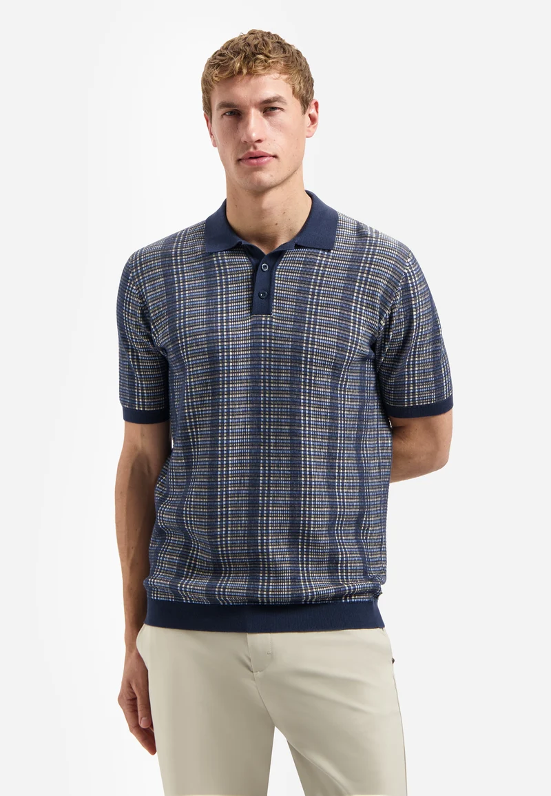 Pullover Short Sleeve Polo Multi Color, Night