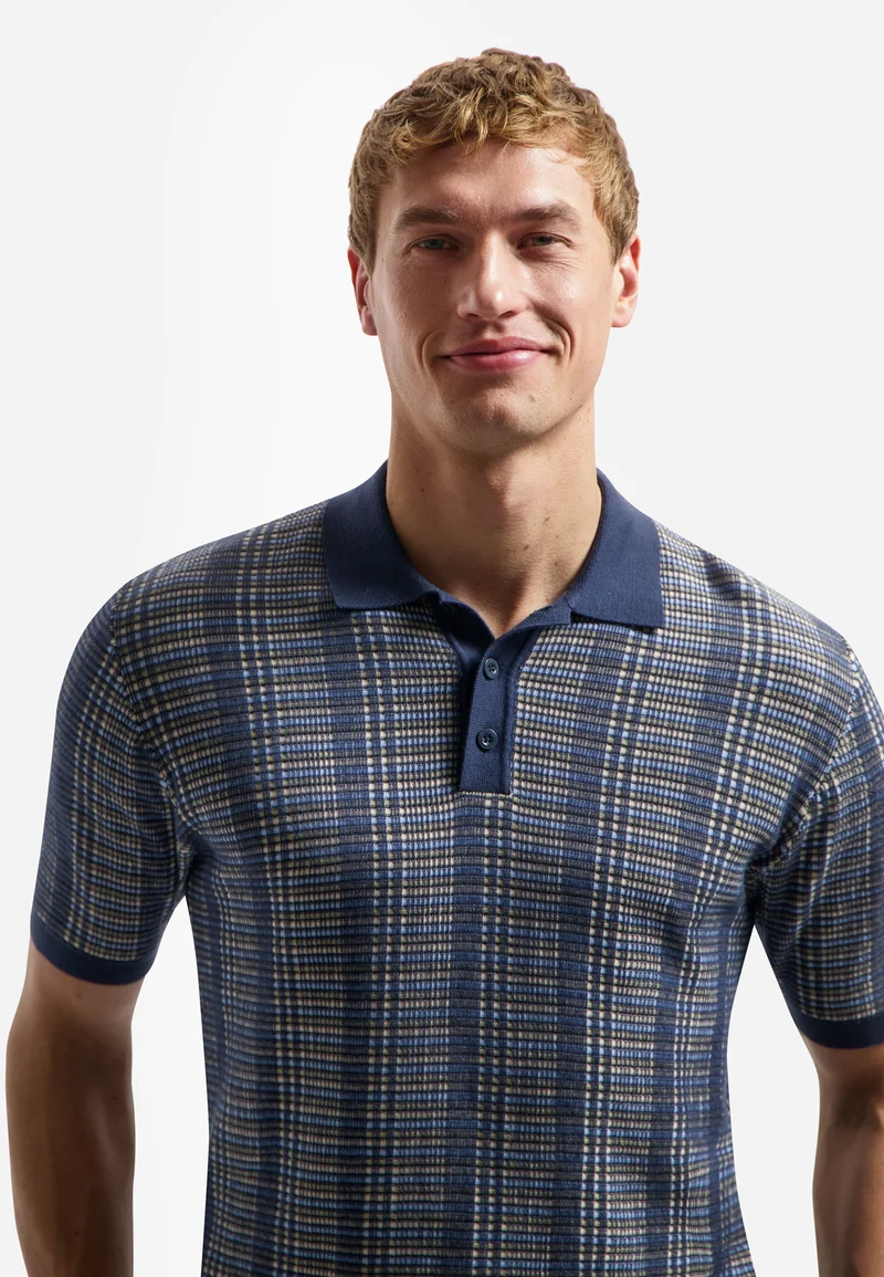 Pullover Short Sleeve Polo Multi Color, Night