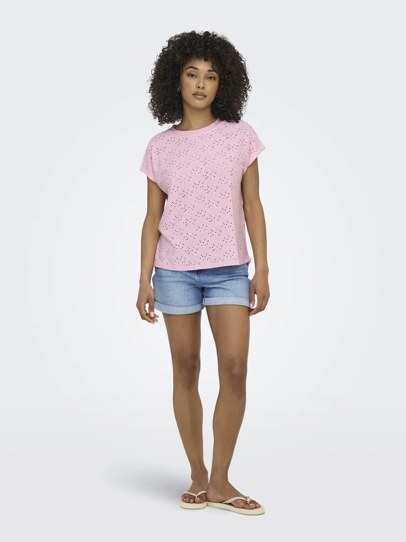 ONLSMILLA S/S TOP JRS NOOS, Roseate Spoonbill